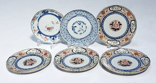 Six early 19th C.  Imari plates