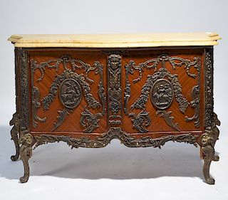 20th C. French style marble top commode