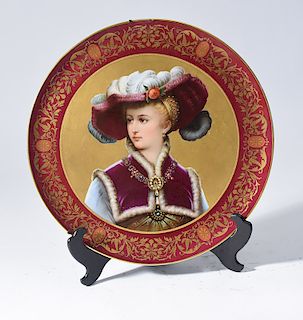 Royal Vienna portrait plate