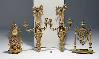 Four pieces of Victorian figural metal work