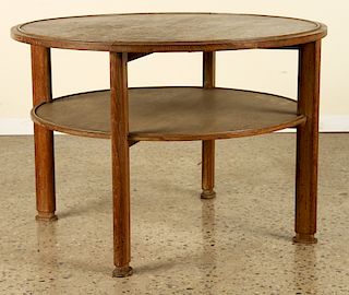 FRENCH CERUSED OAK OCCASIONAL TABLE MANNER ADNET