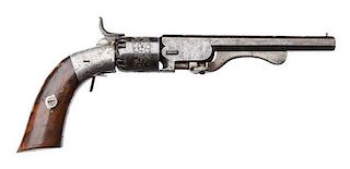 Engraved European Folding Trigger Revolver 