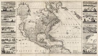Important Map of America by Henry Overton - 1745