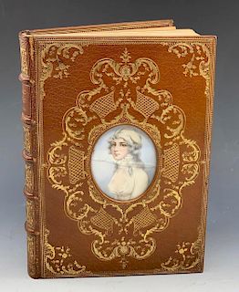 Cosway Miniature Portrait Cosway-style binding by