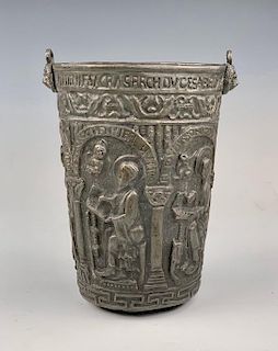 Neo-Gothic Style Holy Water Bucket, Late 19th Century