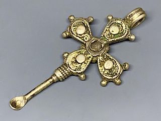 Ethiopian Coptic Silver Cross Pendant