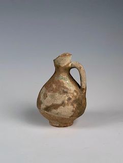 Small Persian Glazed Pottery Ewer