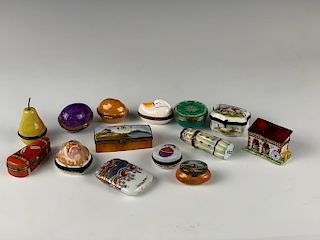 Lot of Mostly Limoges Snuffboxes
