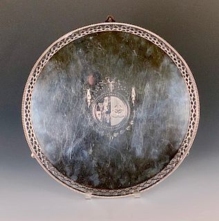 English Silver Footed Tray, London, 1769