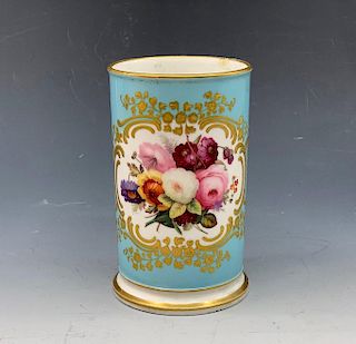 Coalport or Spode Hand Painted Spill Vase, 19thc.