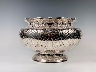 An Imperial Silver Bowl by By Hirata Shigemitsu VII
