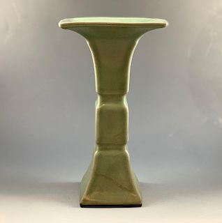 Chinese Celadon Gu Vase
