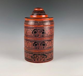 Burmese Lacquer Food Container