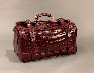 The Swan Collection Alligator Doctor's Bag