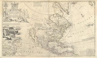 Map of North America by Hermann Moll c.1719