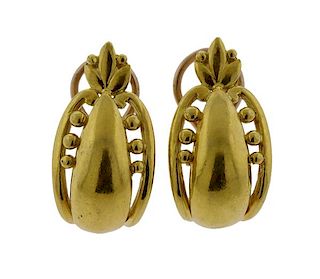 Helen Woodhull 18k Gold Hoop Earrings 