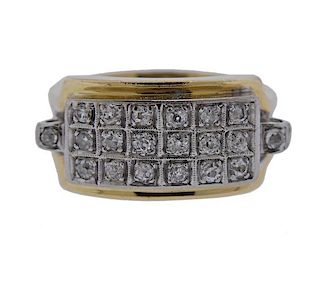 14k Gold Platinum Diamond Ring 