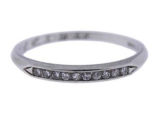 Antique Platinum Diamond Wedding Ring 