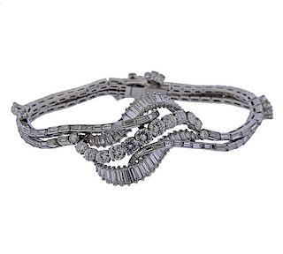 Platinum 9.75ctw Diamond Bracelet