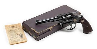 **Colt Official Police .38 DA Revolver, Period Engraved with Gold Inlaid Initials 