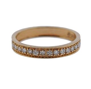 14k Gold Diamond Half Band Wedding Ring 