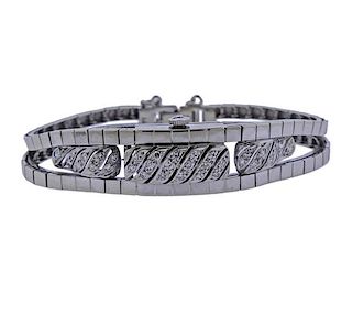 LaFemme 14K Gold Diamond Bracelet Quartz Watch