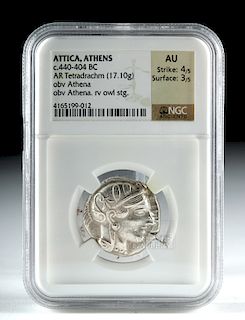 Greek Athenian Silver Tetradrachm - 17.1 g