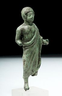 Roman Bronze Youth Presenting an Offering