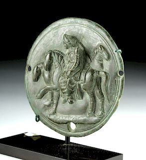 Published Roman Brass Roundel - Horseback Rider