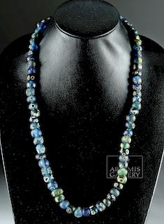Lovely Strand of Early Roman Glass Evil Eye Beads