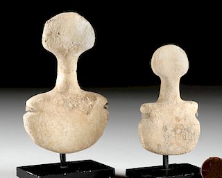 Fine Pair Anatolian Stone Violin Idols
