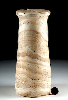 Beautiful Ancient Bactrian Alabaster Pillar Idol