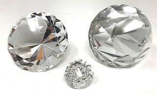 Diamond Form Crystal Paperweights 