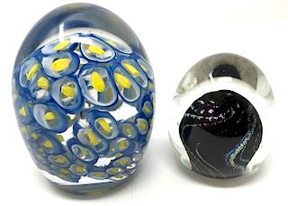 David Peterson Art Glass Contemporary Paperweights 