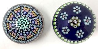 Two Perthshire Millefiore Paperweights 