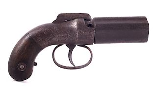 Allen & Thurber Engraved Percussion Pepperbox