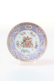 A CHINESE FAMILLE ROSE EXPORT DISH