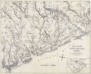 Seat of War South Carolina & Georgia - Civil War c.1861
