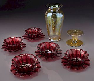 (7) Pcs. Durand art glass,