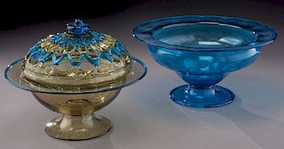 (2) Steuben glass bowls,