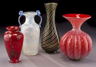 (4) Pcs. Murano art glass items,