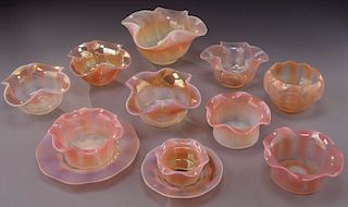 (12) Monot & Stumpf glass bowls and underplates,