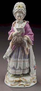 Meissen porcelain figure of "Racegoer's Companion"