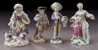 (4) Meissen porcelain figures,