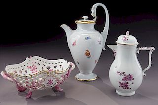 (3) Pcs. Meissen porcelain,