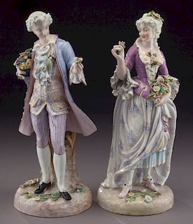 (2) Continental porcelain figures