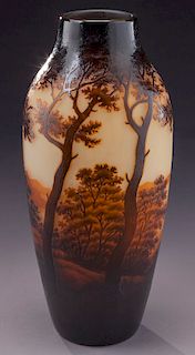 D'Argental cameo glass vase