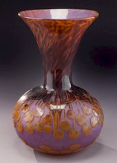 Large Le Verre Francaise French cameo glass vase,