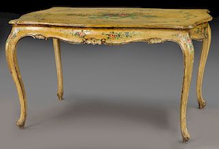 Italian Venetian painted salon table,