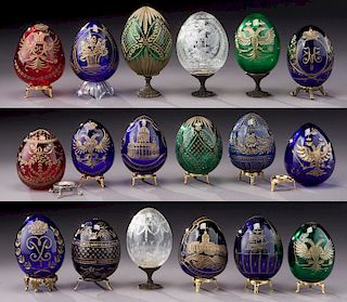 (18) Contemporary Faberge eggs